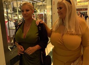 One big breasted mature ladies shopping be