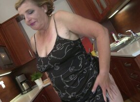 Naughty mature lady carrying-on approximately
