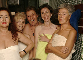 Ever take a peek in an all female mature sauna